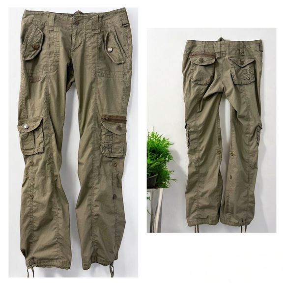 Boston Proper Cargo Pants Green-2 - Picture 3 of 10